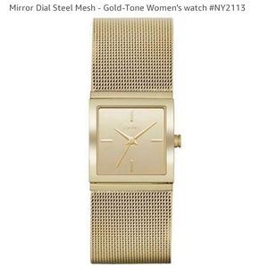 DKNY Steel Mesh Bracelet Gold-tone Watch NWT